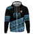 Fiji Rugby 2025 Custom Zip Hoodie Fijian Tapa Toso Viti Toso - Black
