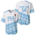 Fiji Rugby 2025 Custom Baseball Jersey Fijian Tapa Toso Viti Toso - White