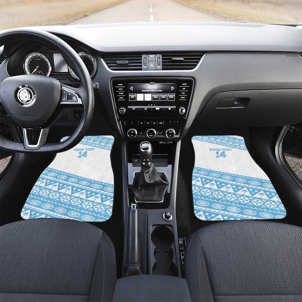 Fiji Rugby 2025 Custom Car Mats Fijian Tapa Toso Viti Toso - White