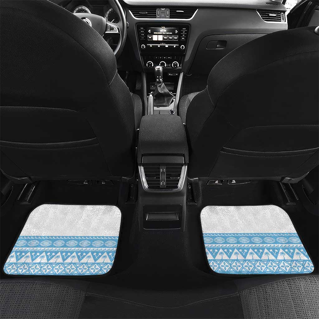 Fiji Rugby 2025 Custom Car Mats Fijian Tapa Toso Viti Toso - White