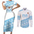 Fiji Rugby 2025 Custom Couples Matching Short Sleeve Bodycon Dress and Long Sleeve Button Shirt Fijian Tapa Toso Viti Toso - White