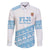 Fiji Rugby 2025 Custom Family Matching Mermaid Dress and Hawaiian Shirt Fijian Tapa Toso Viti Toso - White