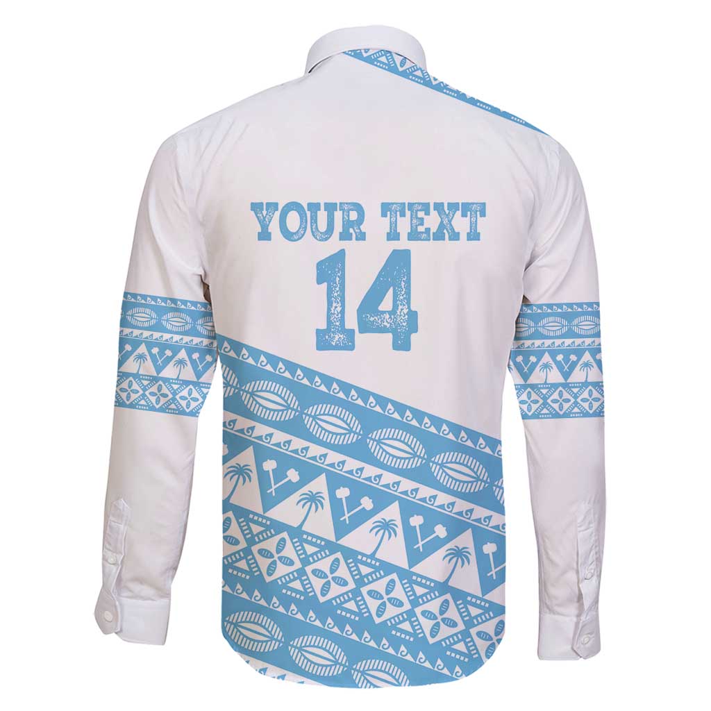 Fiji Rugby 2025 Custom Family Matching Off Shoulder Short Dress and Hawaiian Shirt Fijian Tapa Toso Viti Toso - White