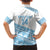 Fiji Rugby 2025 Custom Family Matching Short Sleeve Bodycon Dress and Hawaiian Shirt Fijian Tapa Toso Viti Toso - White