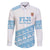 Fiji Rugby 2025 Custom Family Matching Short Sleeve Bodycon Dress and Hawaiian Shirt Fijian Tapa Toso Viti Toso - White