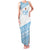 Fiji Rugby 2025 Custom Family Matching Tank Maxi Dress and Hawaiian Shirt Fijian Tapa Toso Viti Toso - White