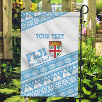 Fiji Rugby 2025 Custom Garden Flag Fijian Tapa Toso Viti Toso - White