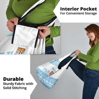 Fiji Rugby 2025 Custom Grocery Bag Fijian Tapa Toso Viti Toso - White