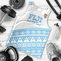 Fiji Rugby 2025 Custom Men Tank Top Fijian Tapa Toso Viti Toso - White
