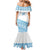 Fiji Rugby 2025 Custom Mermaid Dress Fijian Tapa Toso Viti Toso - White