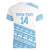 Fiji Rugby 2025 Custom Women V-Neck T-Shirt Fijian Tapa Toso Viti Toso - White