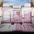 Fiji Rugby 2025 Custom Back Car Seat Cover Fijian Tapa Toso Viti Toso - Pink