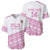 Fiji Rugby 2025 Custom Baseball Jersey Fijian Tapa Toso Viti Toso - Pink