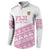 Fiji Rugby 2025 Custom Button Sweatshirt Fijian Tapa Toso Viti Toso - Pink