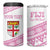 Fiji Rugby 2025 Custom 4 in 1 Can Cooler Tumbler Fijian Tapa Toso Viti Toso - Pink