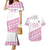Fiji Rugby 2025 Custom Couples Matching Mermaid Dress and Hawaiian Shirt Fijian Tapa Toso Viti Toso - Pink
