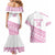 Fiji Rugby 2025 Custom Couples Matching Mermaid Dress and Hawaiian Shirt Fijian Tapa Toso Viti Toso - Pink
