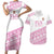 Fiji Rugby 2025 Custom Couples Matching Short Sleeve Bodycon Dress and Hawaiian Shirt Fijian Tapa Toso Viti Toso - Pink