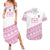 Fiji Rugby 2025 Custom Couples Matching Summer Maxi Dress and Hawaiian Shirt Fijian Tapa Toso Viti Toso - Pink