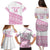 Fiji Rugby 2025 Custom Family Matching Puletasi and Hawaiian Shirt Fijian Tapa Toso Viti Toso - Pink