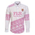 Fiji Rugby 2025 Custom Family Matching Puletasi and Hawaiian Shirt Fijian Tapa Toso Viti Toso - Pink