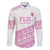 Fiji Rugby 2025 Custom Family Matching Short Sleeve Bodycon Dress and Hawaiian Shirt Fijian Tapa Toso Viti Toso - Pink