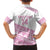 Fiji Rugby 2025 Custom Family Matching Tank Maxi Dress and Hawaiian Shirt Fijian Tapa Toso Viti Toso - Pink