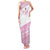 Fiji Rugby 2025 Custom Family Matching Tank Maxi Dress and Hawaiian Shirt Fijian Tapa Toso Viti Toso - Pink
