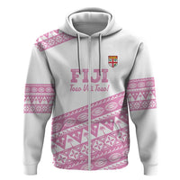 Fiji Rugby 2025 Custom Hoodie Fijian Tapa Toso Viti Toso - Pink