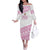 Fiji Rugby 2025 Custom Off The Shoulder Long Sleeve Dress Fijian Tapa Toso Viti Toso - Pink