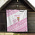 Fiji Rugby 2025 Custom Quilt Fijian Tapa Toso Viti Toso - Pink