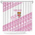 Fiji Rugby 2025 Custom Shower Curtain Fijian Tapa Toso Viti Toso - Pink