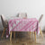 Fiji Rugby 2025 Custom Tablecloth Fijian Tapa Toso Viti Toso - Pink