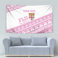 Fiji Rugby 2025 Custom Tapestry Fijian Tapa Toso Viti Toso - Pink