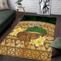 Bula Fiji Kava Bowl Area Rug Fijian Tapa Cloth Vintage Vibe