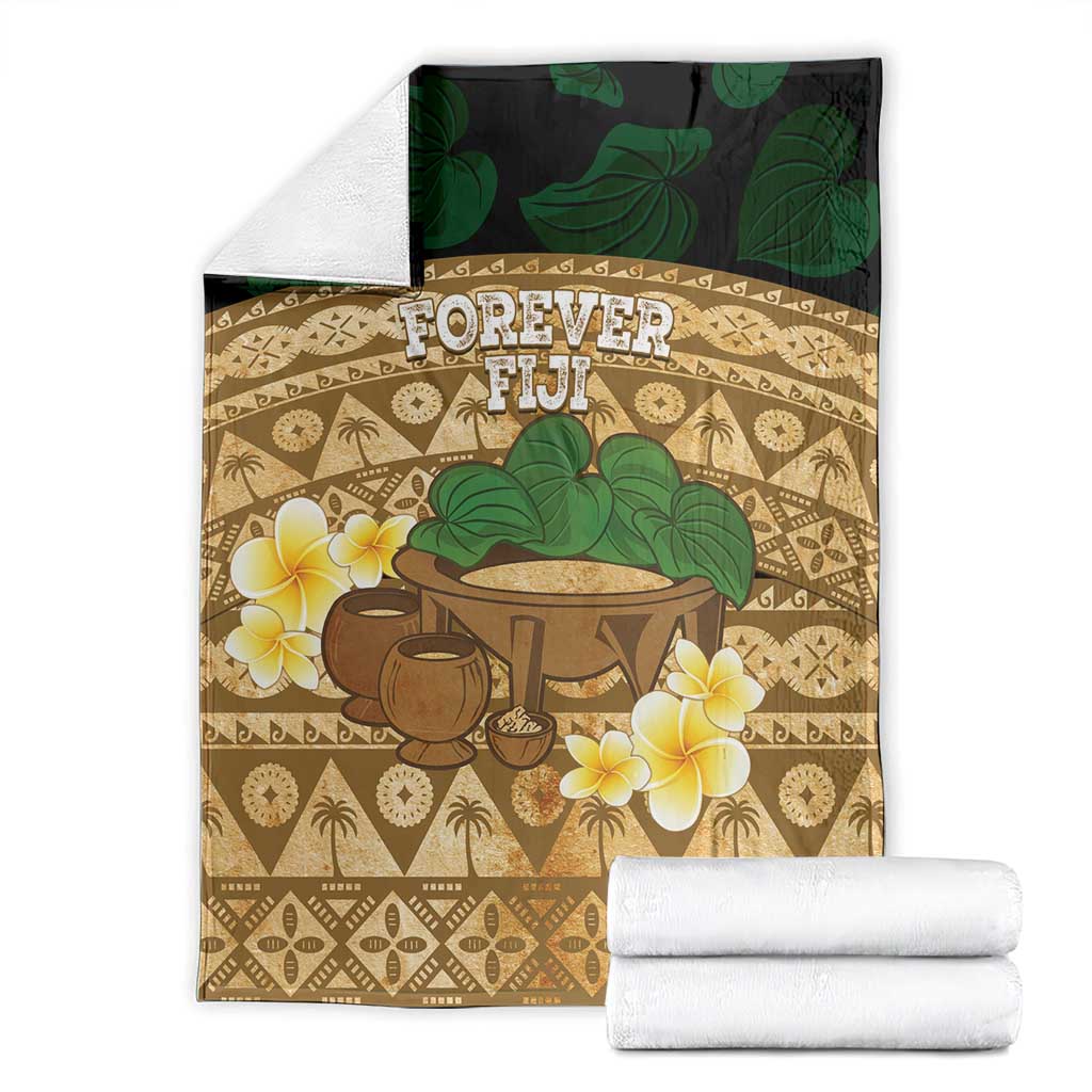 Bula Fiji Kava Bowl Blanket Fijian Tapa Cloth Vintage Vibe