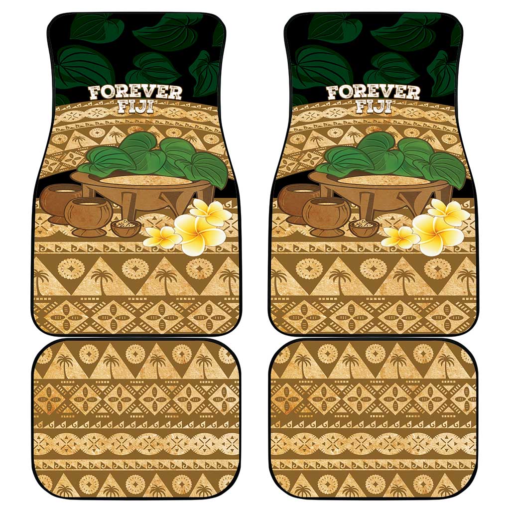 Bula Fiji Kava Bowl Car Mats Fijian Tapa Cloth Vintage Vibe