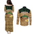 Bula Fiji Kava Bowl Couples Matching Puletasi and Long Sleeve Button Shirt Fijian Tapa Cloth Vintage Vibe