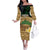 Bula Fiji Kava Bowl Family Matching Off The Shoulder Long Sleeve Dress and Hawaiian Shirt Fijian Tapa Cloth Vintage Vibe