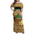Bula Fiji Kava Bowl Family Matching Off Shoulder Maxi Dress and Hawaiian Shirt Fijian Tapa Cloth Vintage Vibe