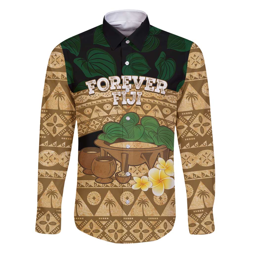 Bula Fiji Kava Bowl Family Matching Summer Maxi Dress and Hawaiian Shirt Fijian Tapa Cloth Vintage Vibe