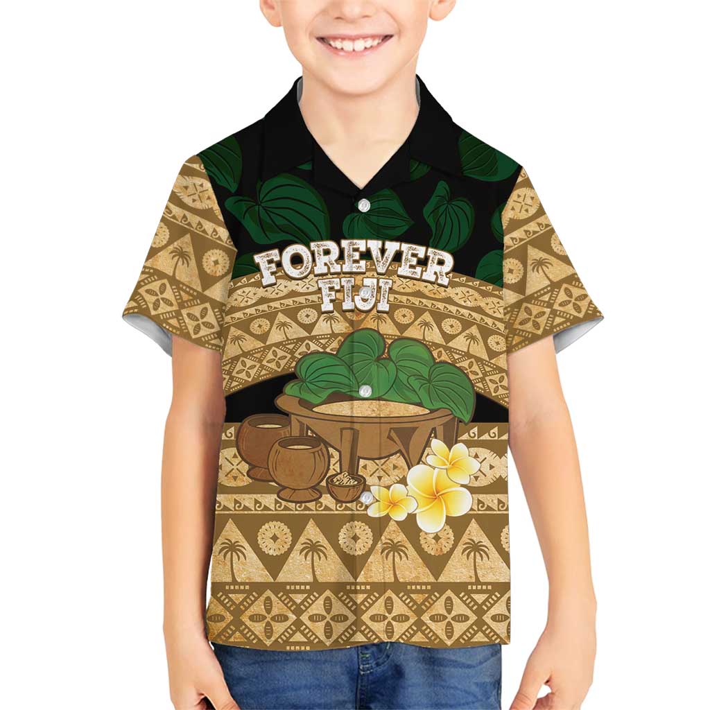 Bula Fiji Kava Bowl Family Matching Tank Maxi Dress and Hawaiian Shirt Fijian Tapa Cloth Vintage Vibe