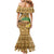 Bula Fiji Kava Bowl Mermaid Dress Fijian Tapa Cloth Vintage Vibe