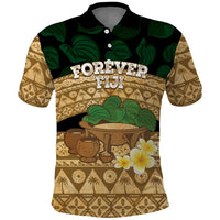 Bula Fiji Kava Bowl Polo Shirt Fijian Tapa Cloth Vintage Vibe