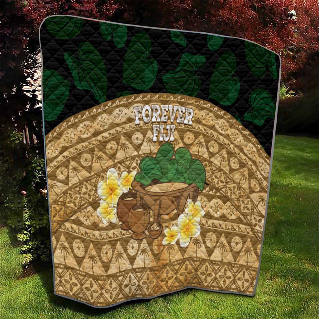 Bula Fiji Kava Bowl Quilt Fijian Tapa Cloth Vintage Vibe