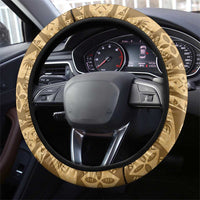 Bula Fiji Kava Bowl Steering Wheel Cover Fijian Tapa Cloth Vintage Vibe