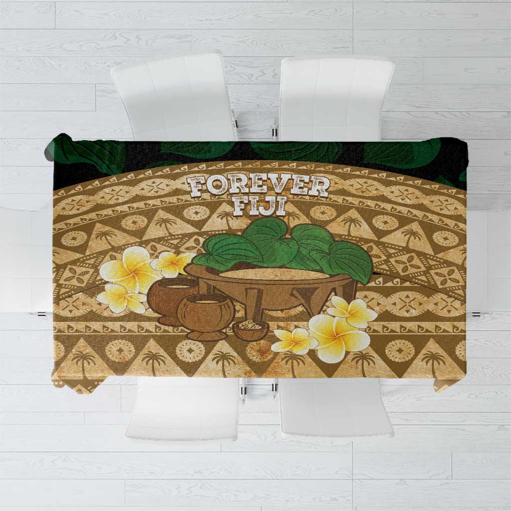 Bula Fiji Kava Bowl Tablecloth Fijian Tapa Cloth Vintage Vibe