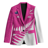 New Zealand Silver Fern Rugby Custom Blazer Go All Black Maori Pink Version - Polynesian Pride