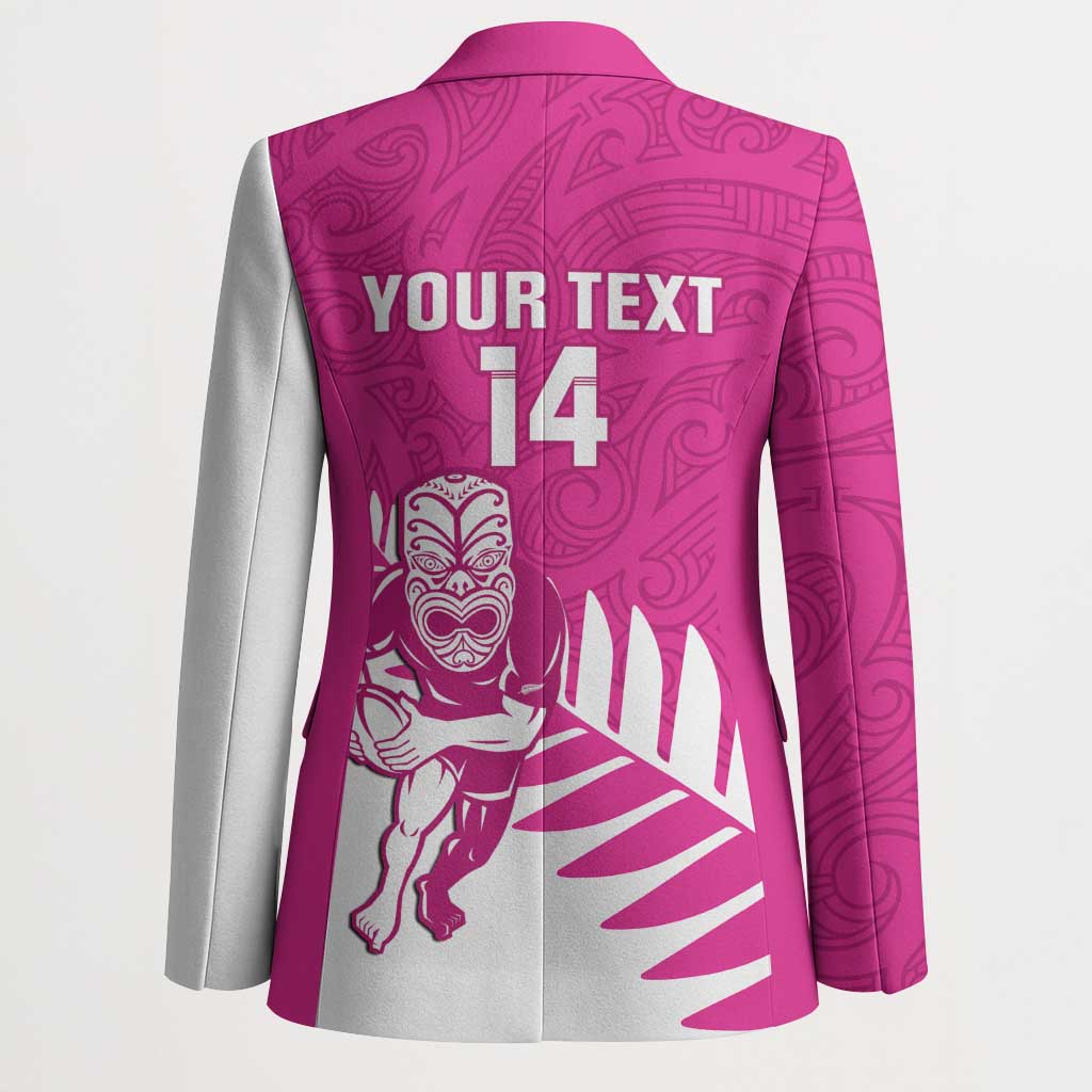 New Zealand Silver Fern Rugby Custom Blazer Go All Black Maori Pink Version - Polynesian Pride