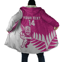 New Zealand Silver Fern Rugby Custom Cloak Go All Black Maori Pink Version - Polynesian Pride